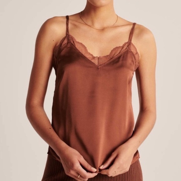 Abercrombie and Fitch Lace Satin Camisole - Picture 1 of 7
